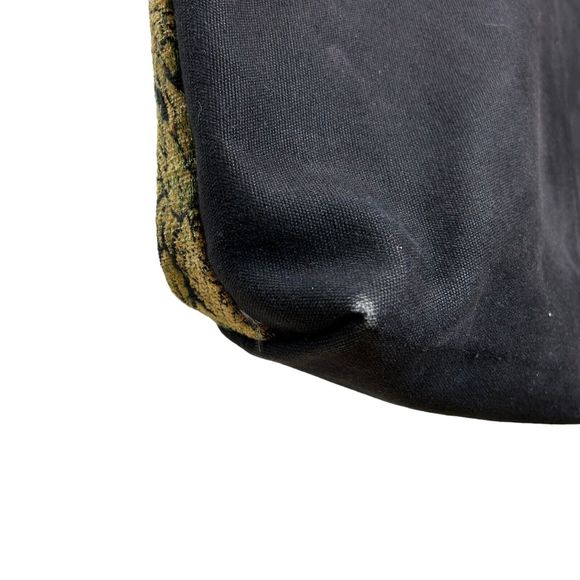 Vintage My Maine Bag Large Canvas Tote Bag Brocade Pineapple Design Zip Close - Picture 8 of 11